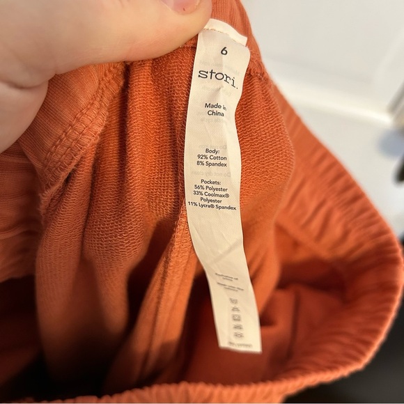 Stori by Katy Hearn Backstory Sweatpants in Sunfade Sandstone Orange 6 - Picture 6 of 6